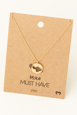 Maui Island Coin Pendant Necklace