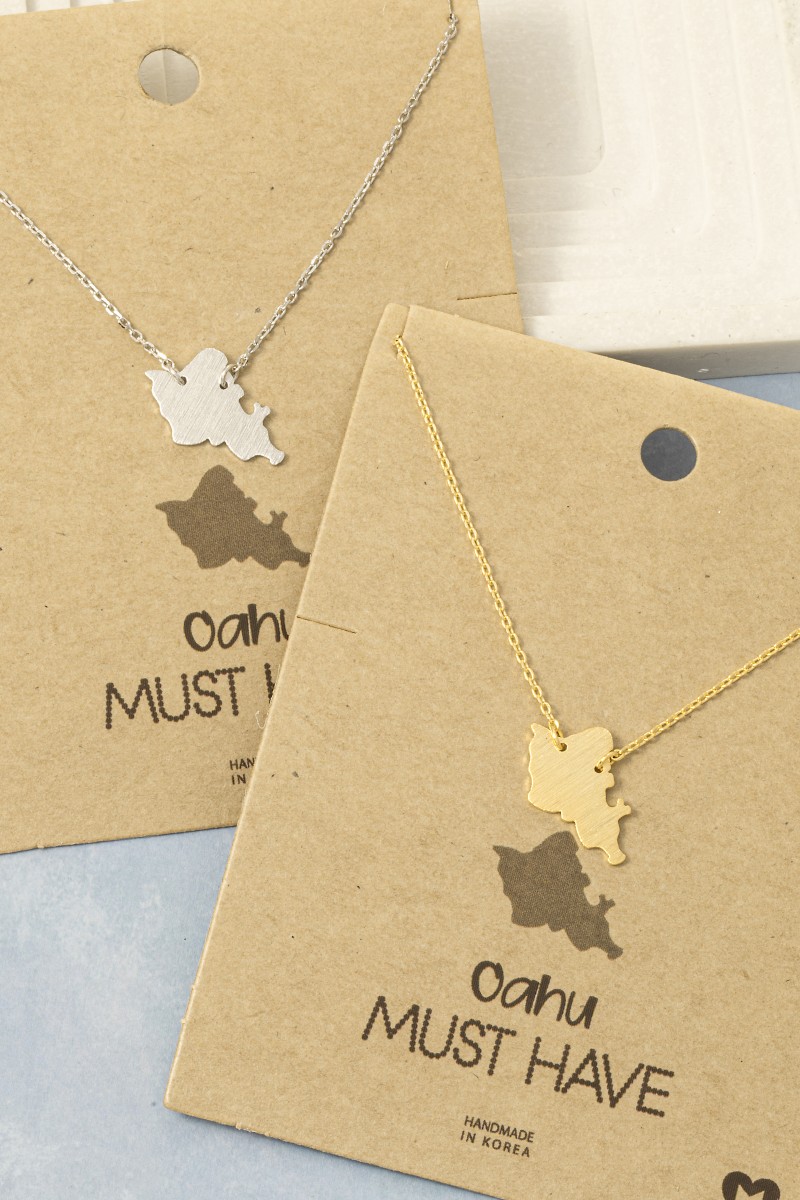 Oahu Island Pendant Necklace