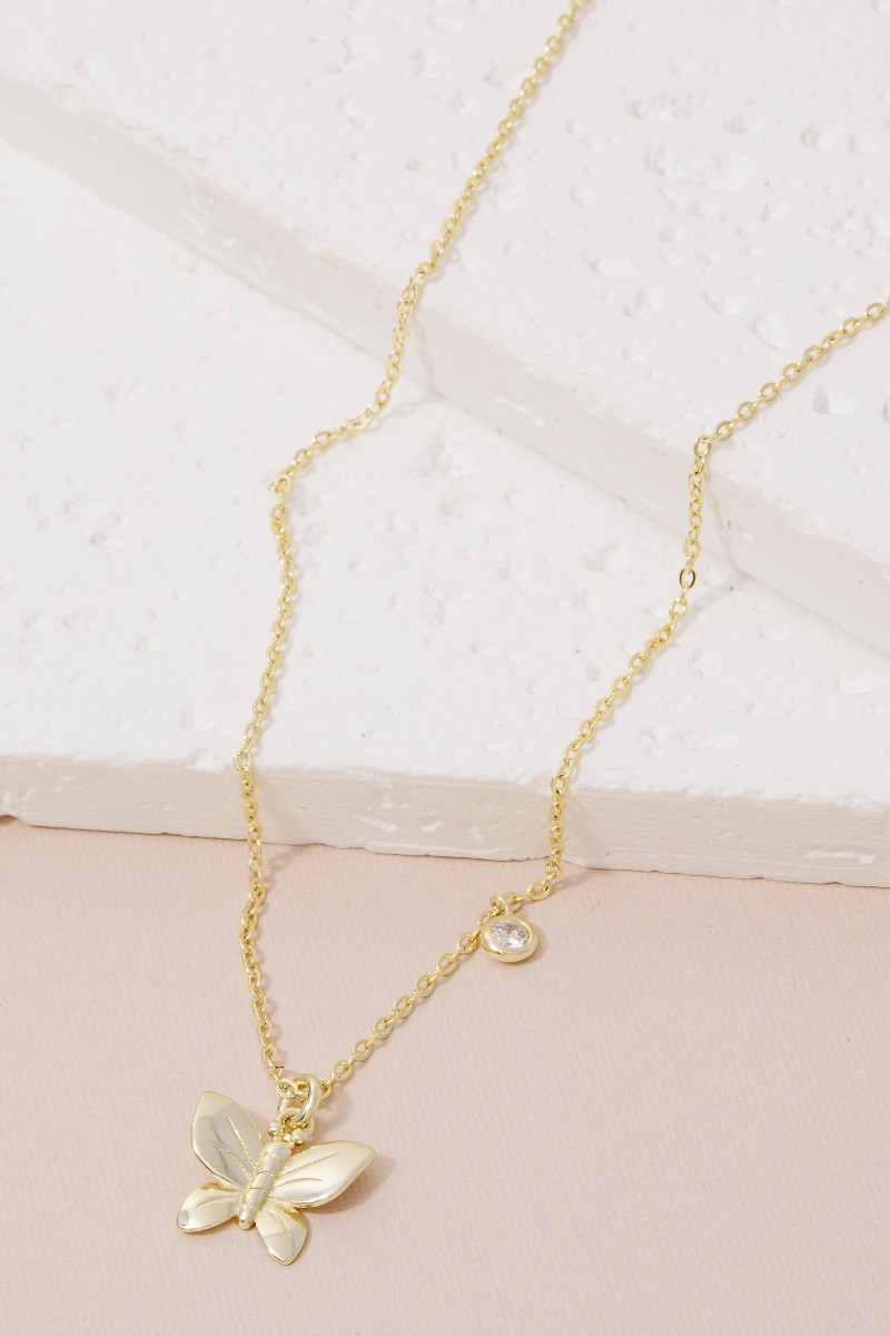 Sterling Silver Butterfly Pendant Necklace