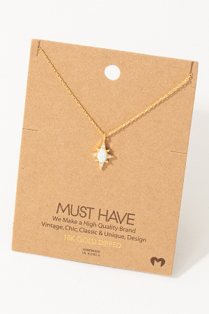 Mini Star Opal Pendant Necklace
