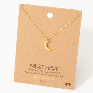 Mini Crescent Moon Pendant Necklace