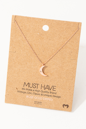Mini Crescent Moon Pendant Necklace