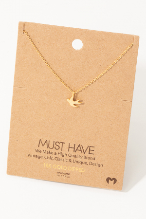 Dainty Bird Pendant Necklace
