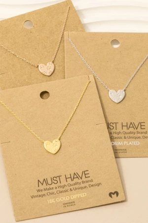 Dog Paw Heart Pendant Necklace