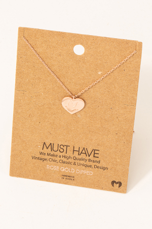 Dove Heart Pendant Necklace