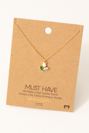 Tulip Flower Pendant Necklace