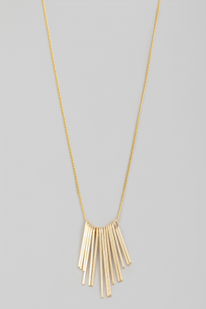 Bar Fringe Charm Necklace