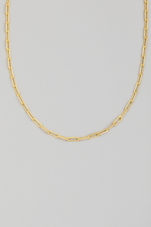 Oval Cable Chain Link Necklace