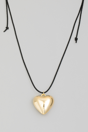 Rope Strand Heart Pendant Necklace