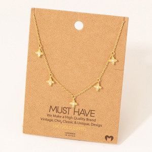 Mini Flower Chain Station Necklace