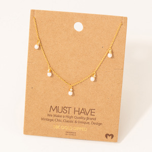 Mini Pearly Charms Chain Necklace