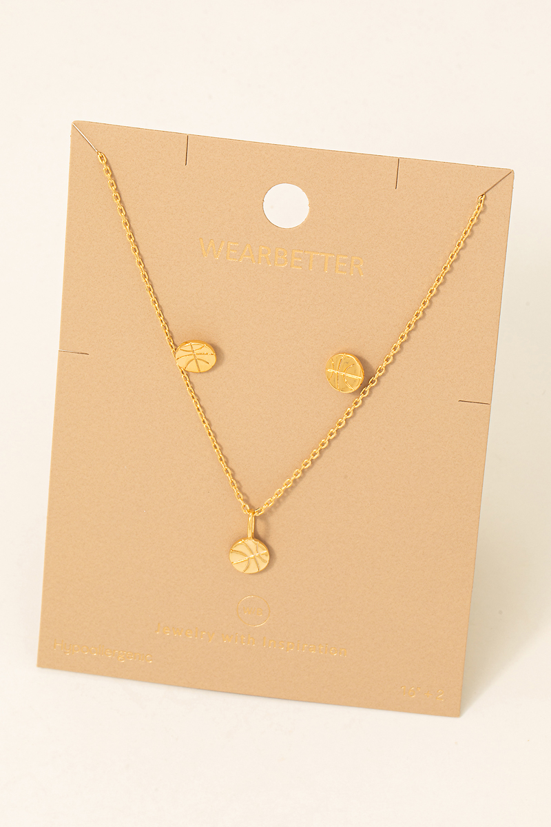 Basketball Station Chain Necklace