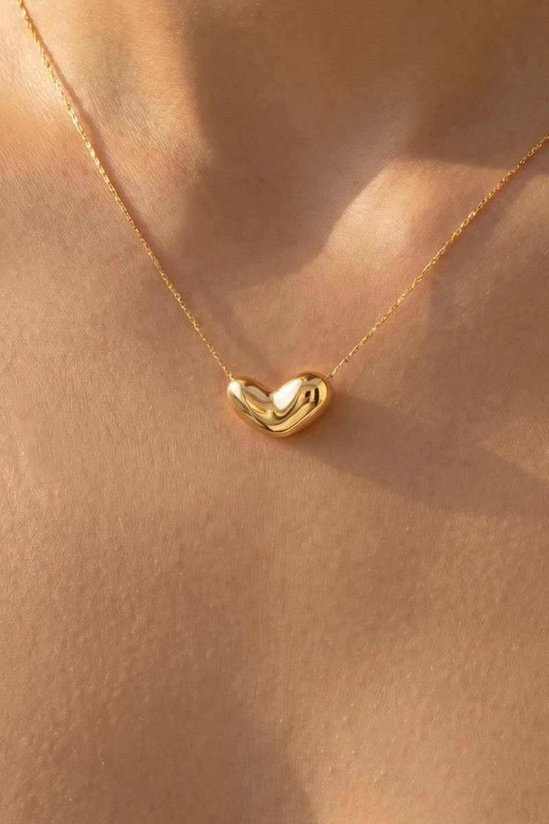 Bubble Heart Pendant Necklace
