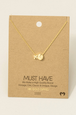 Gold Dipped Airplane Map Pendant Necklace