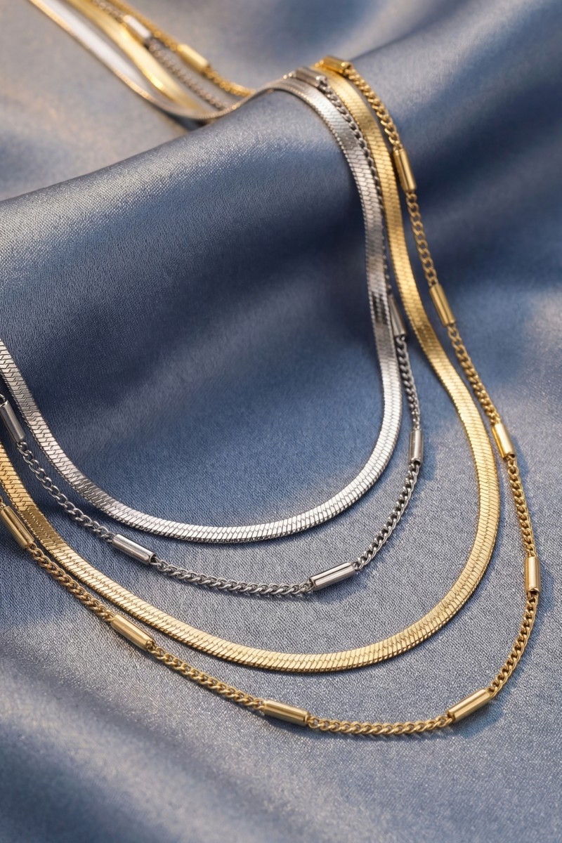 Dainty Chain Double Layered Necklace