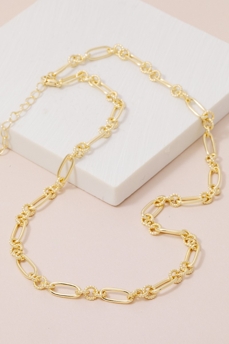 Mixed Oval Chain Link Necklace