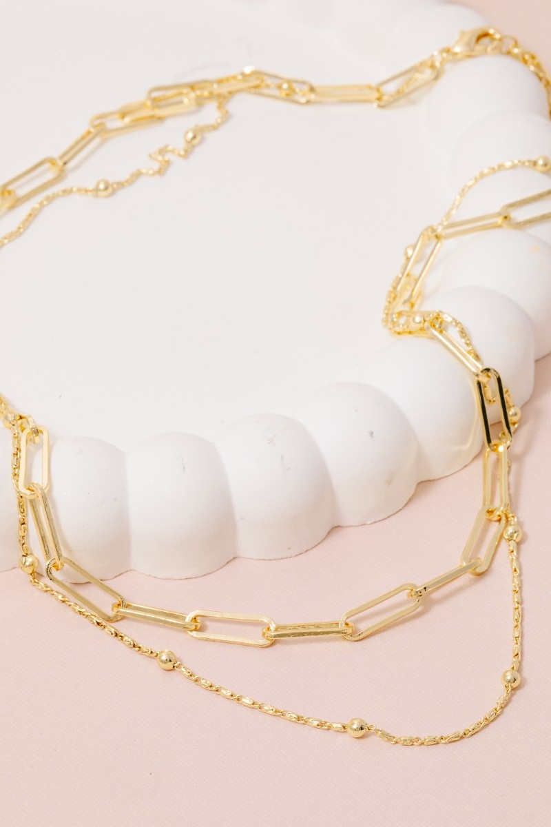 Dainty Mixed Layered Classic Chain Necklace