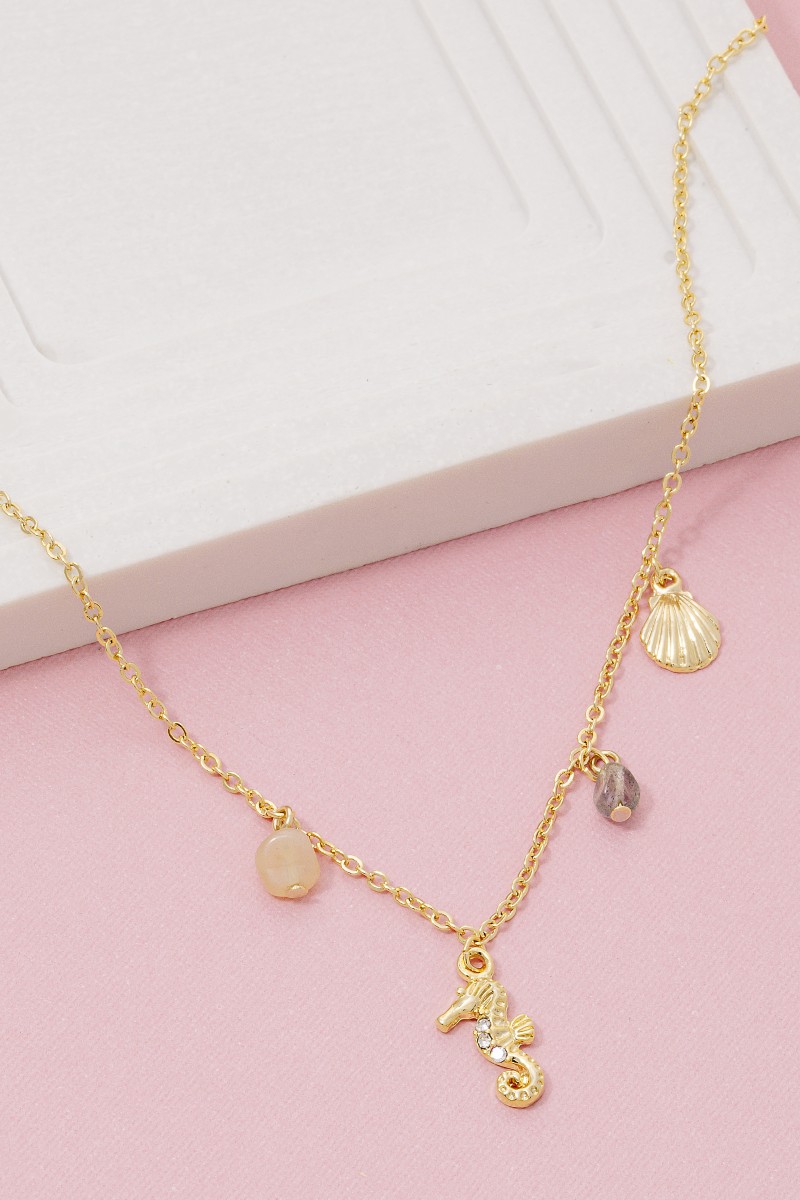 Sealife Sea Horse Charms Necklace