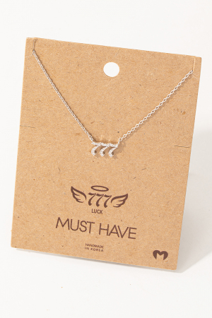 Pave 777 Angel Number Pendant Necklace