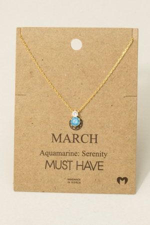 Birthstone Pendant Necklace