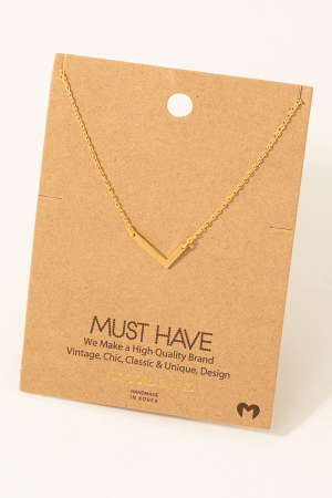 Brushed Initial L Pendant Necklace
