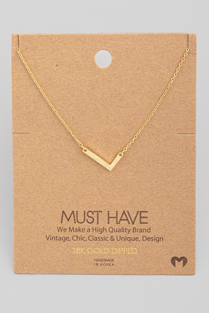 Brushed Initial L Pendant Necklace