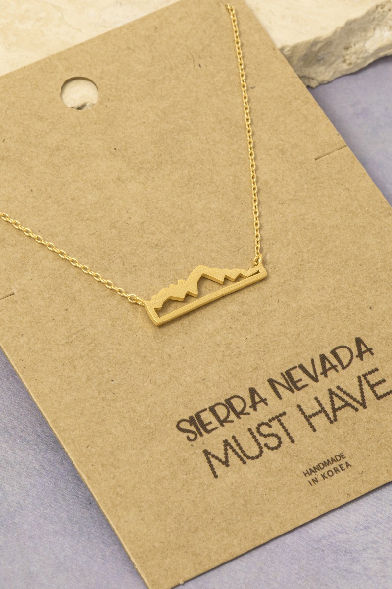 Sierra Nevada Mountain Pendant Necklace