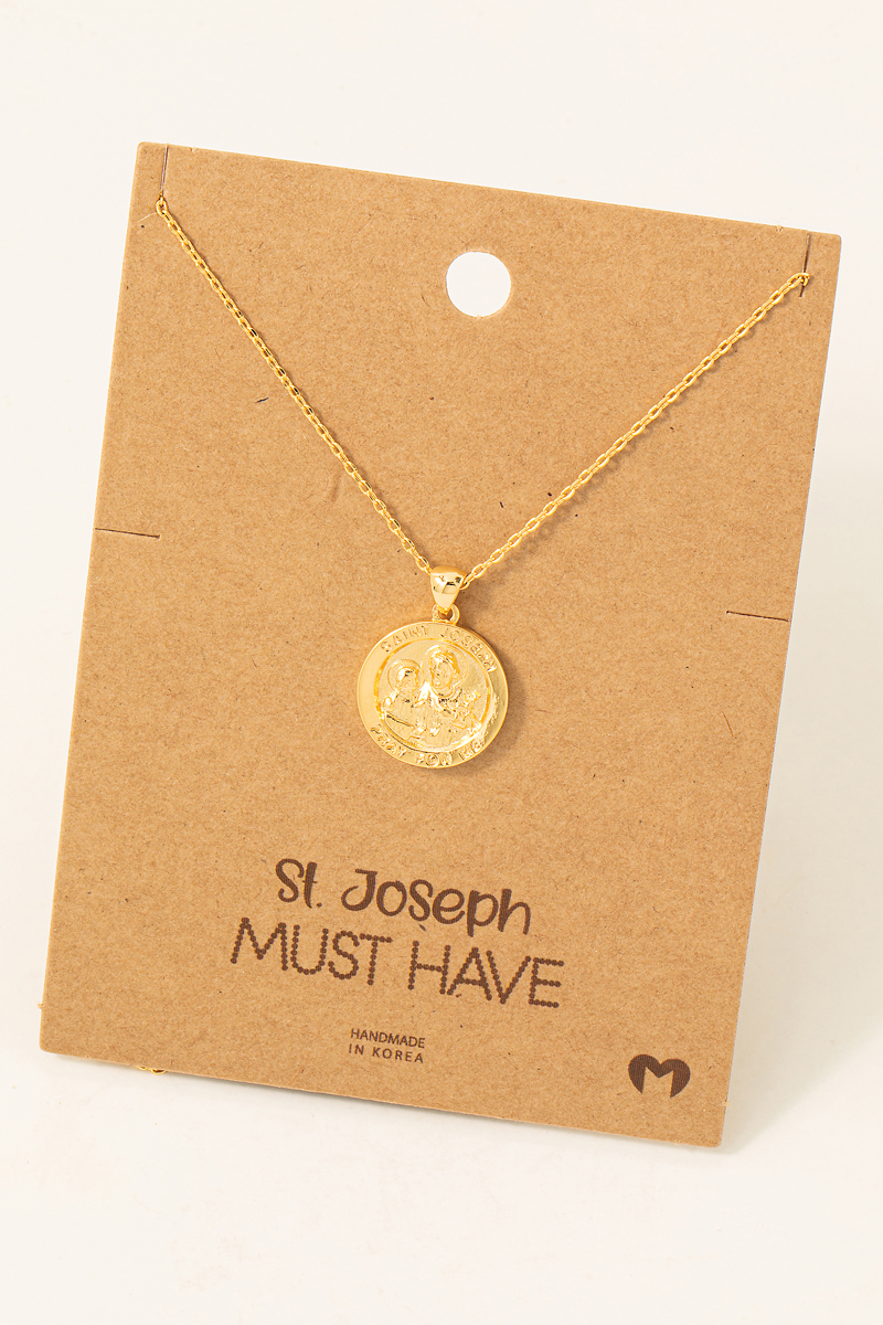 St Joseph Pendant Necklace
