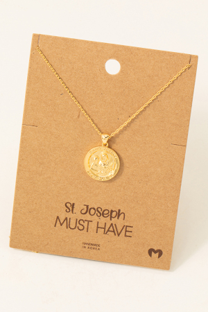St Joseph Pendant Necklace
