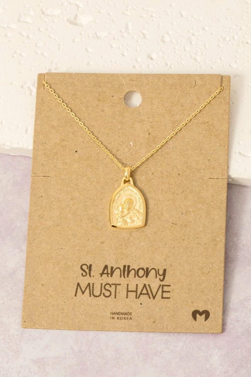 St Anthony Pendant Necklace