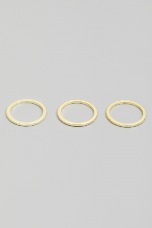 Sterling Silver Three Piece Ring Set