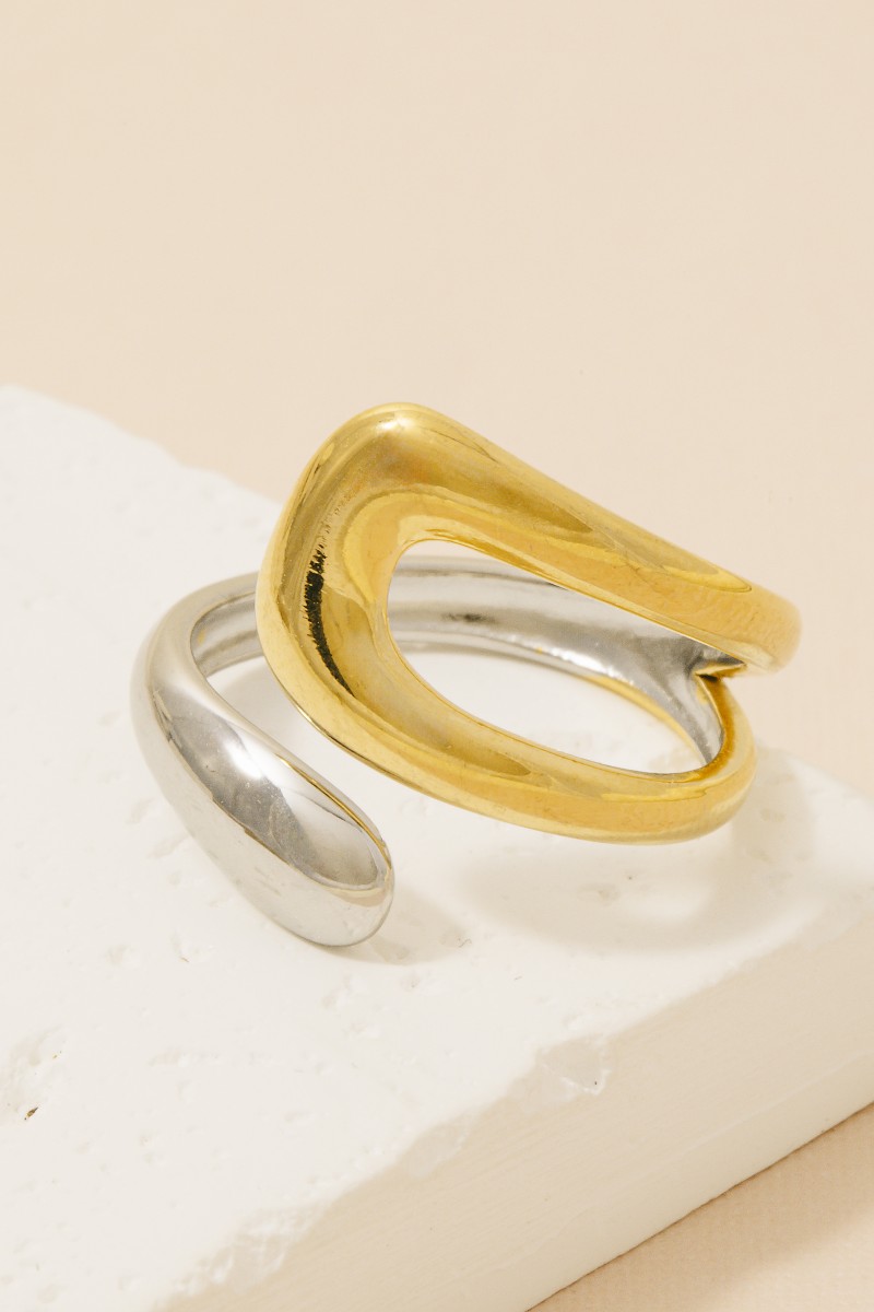 Two Tone Wrap Around Band Ring