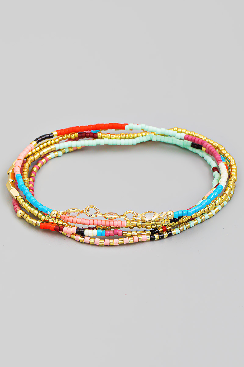 Dainty Assorted Bead Bracelet Set