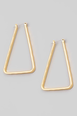 Thin Triangle Latch Hoop Earrings