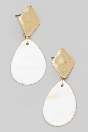 Teardrop Disc Earrings