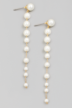 Pearl Ball Dangle Drop Earrings