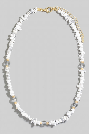 Pebble Stone Beaded Necklace