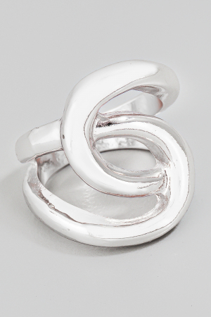 Interlinked Metallic Band Ring