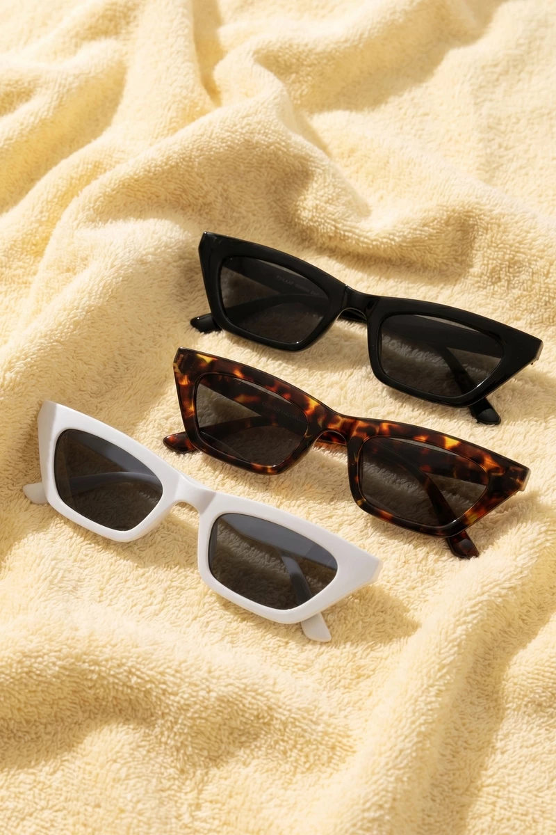 Slim Angular Cat Eye Sunglasses