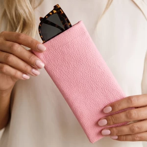 Squeeze Top Vegan Leather Glasses Pouch 12 Pack