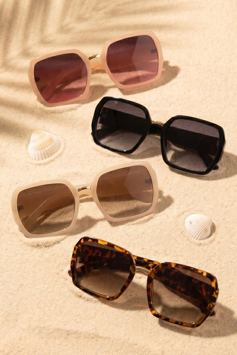 Oversized Geometric Square Sunglasses