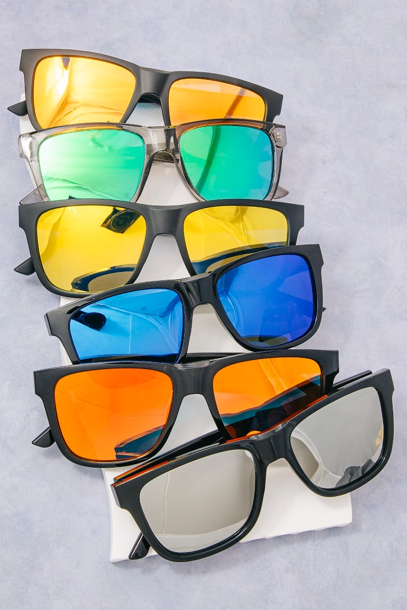 Polarized Wayfarer Sunglasses With Mirror Revo Lenses