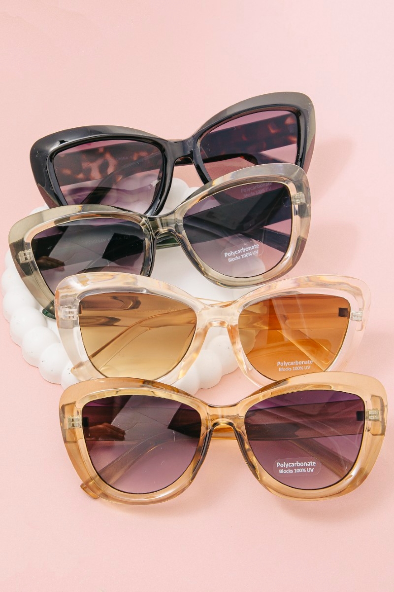 Large Cat Eye Sunglasses Set