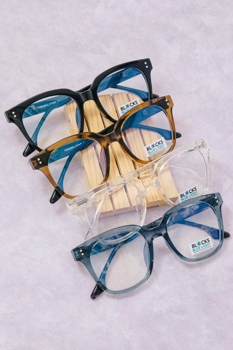 Gradient Frame Blue Light Filter Glasses Set