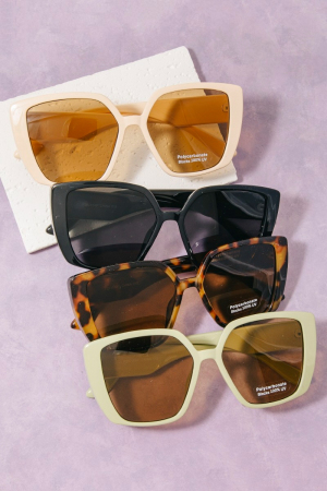 Oversized Cross-Bridge Sunglasses