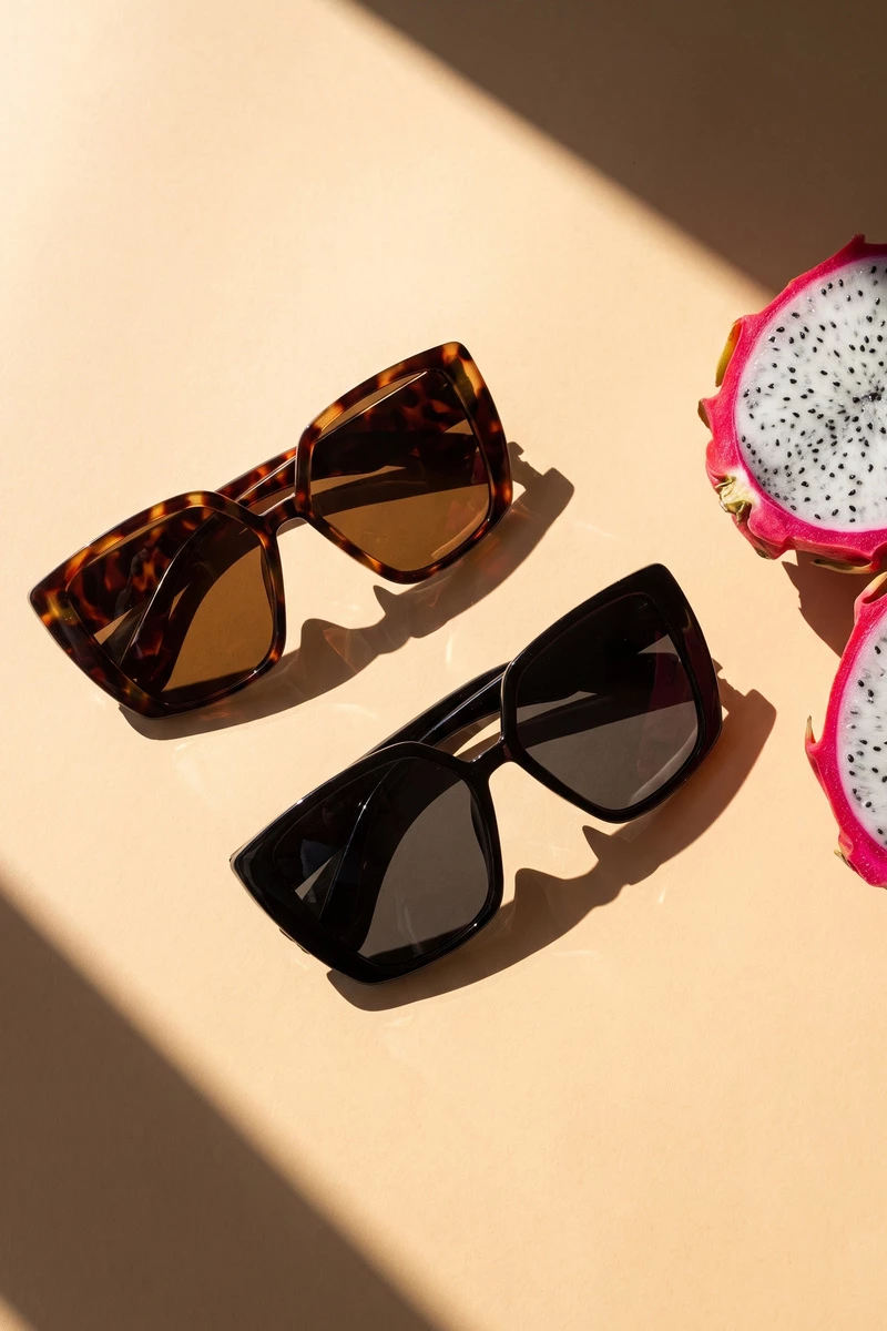 Oversized Flat Top Square Sunglasses