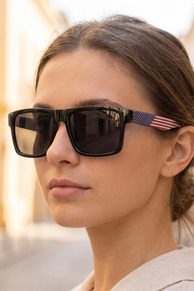 Oversized Flat Top Square Wrap Fashion Sunglasses