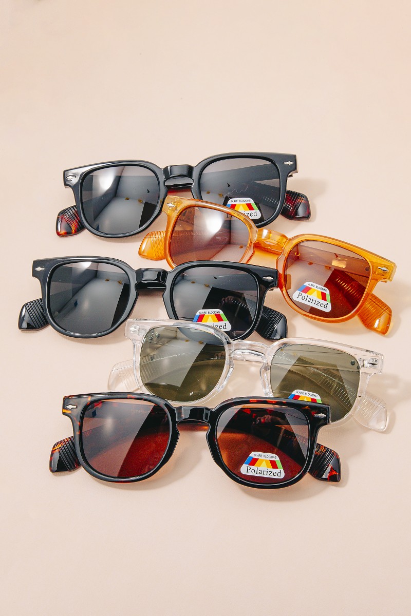 Acetate Frame Polarized Sunglasses Set