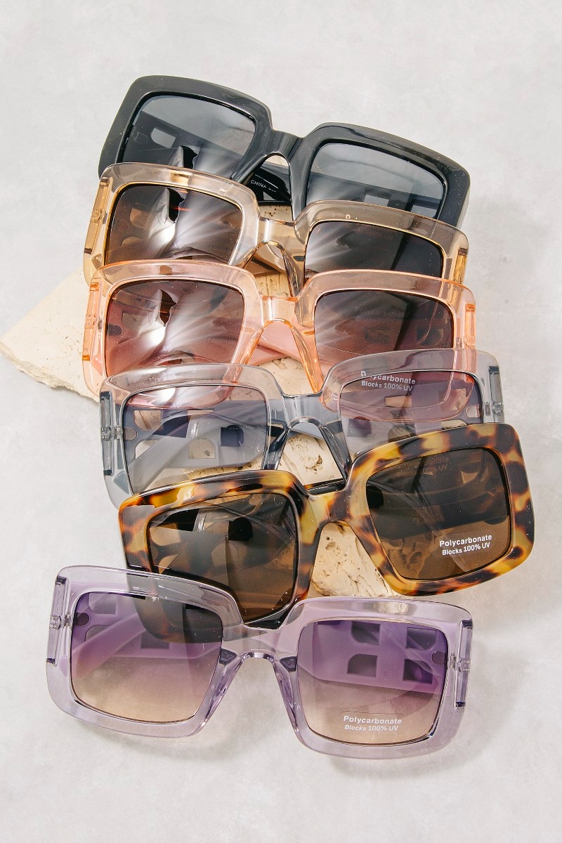 Chunky Square Frame Sunglasses