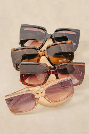 Acetate Square Fashion Sunglasses Set